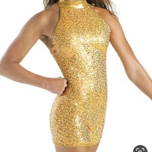 Balera Dancewear Dresses & Skirts - Balera Dancewear Gold sequined dress
